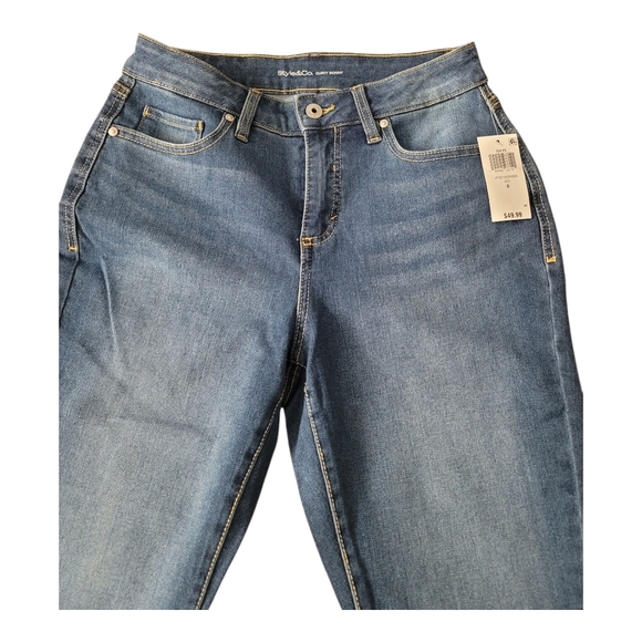 Style & Co. Blue Skinny Mid-Rise Jeans with Fading Effects - Picture 7 of 11